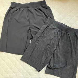 Lululemon Athletic Workout Shorts - Black & Grey, Size